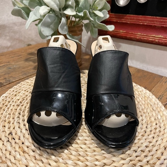 🖤 Noblez Black Patent Slide Heels – Size 39 - Picture 3 of 11